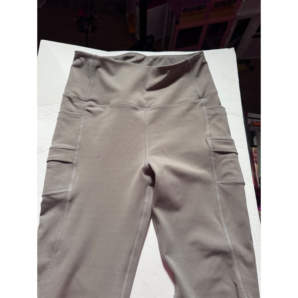 BSP Better Sports Performance Gray High Waisted Cargo Pocket Leggings Large